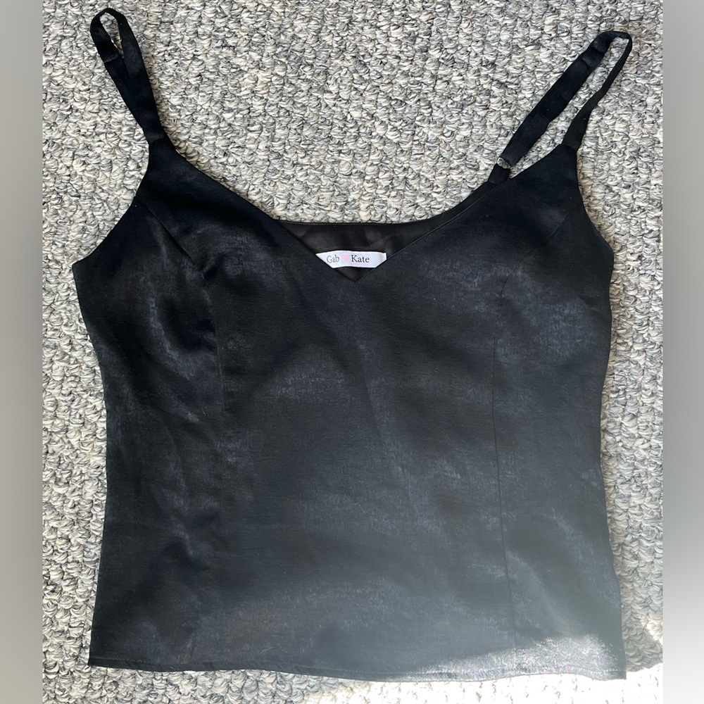 Adorable Black Camisole with Adjustable Straps